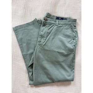 Vineyard Vines Breaker Pant Green Chino Cotton Stretch 36x30 Preppy Old Money